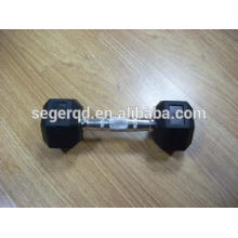 HEX dumbbells with black or color rubber coated